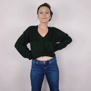 Olive Forrest Green Knit Sweater Sienna Sky